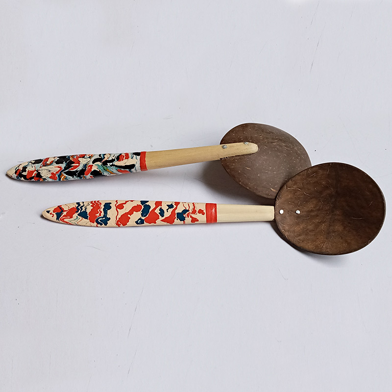 6″ Handmade Coconut Shell Wooden Spoon