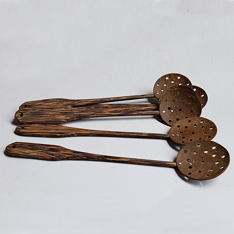 Handmade Coconut Shell Filtering Spoon