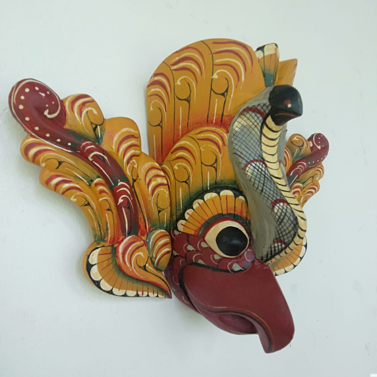 Bird Demon Mask Gurulu Raksha Wooden mask